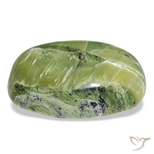 Opale naturale verde da 14,58 ct, taglio ovale, opaco
