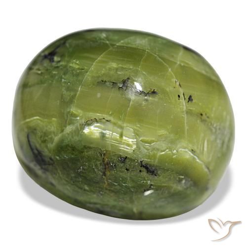 Opale naturale verde da 38,09 ct, taglio ovale, opaco