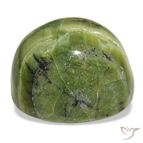 Opale naturale verde da 38,09 ct, taglio ovale, opaco