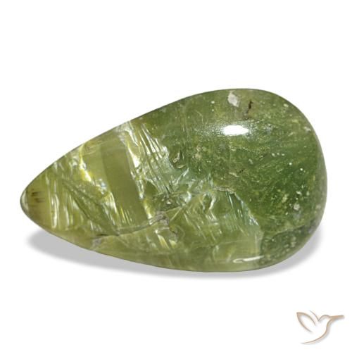 Opale naturale verde da 2,14 ct, taglio a pera, opaco