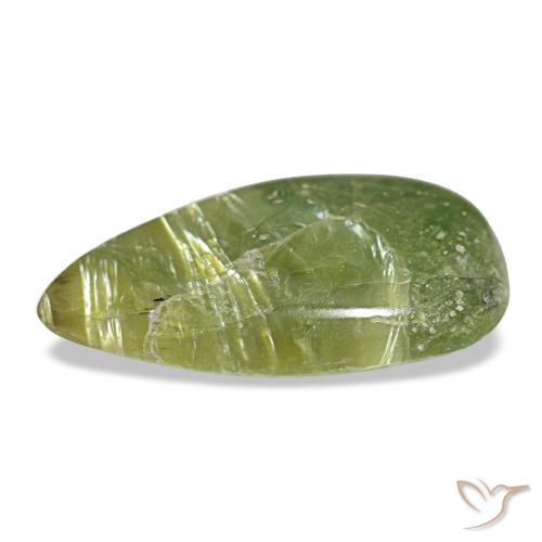 Opale naturale verde da 2,14 ct, taglio a pera, opaco