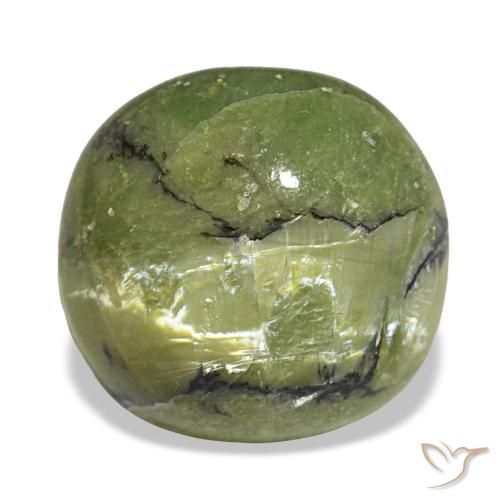 Opale naturale verde da 3,00 ct, taglio a cuscino, opaco