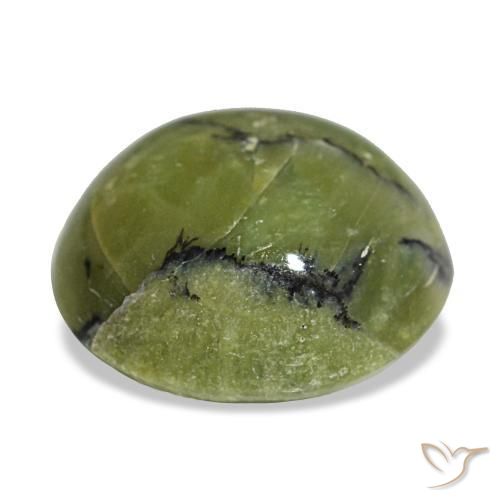 Opale naturale verde da 3,00 ct, taglio a cuscino, opaco