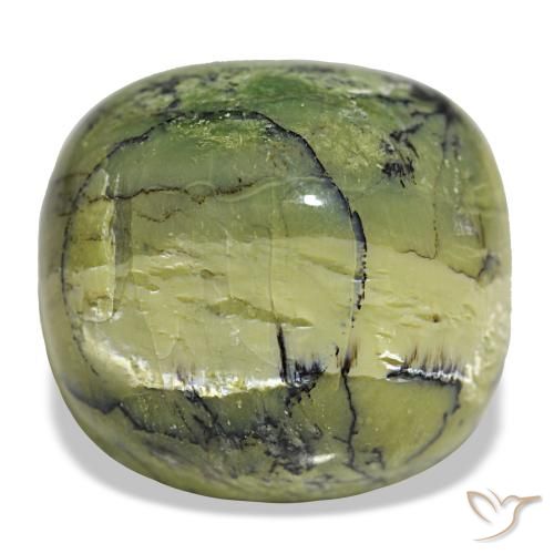 Opale naturale verde da 28,96 ct, taglio a cuscino, opaco