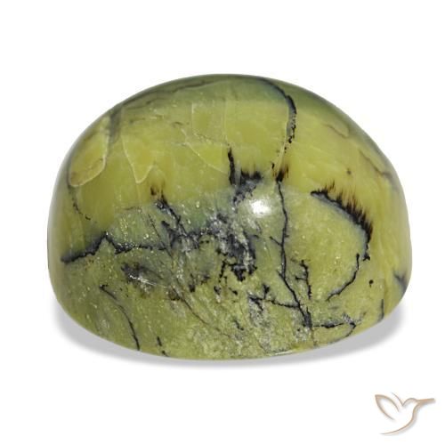 Opale naturale verde da 28,96 ct, taglio a cuscino, opaco