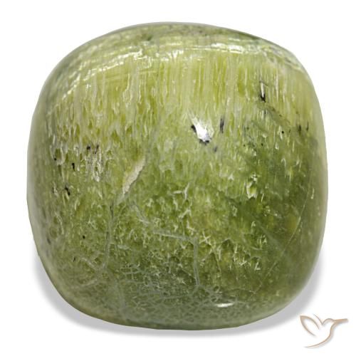 Opale naturale verde da 19,28 ct, taglio a cuscino, opaco