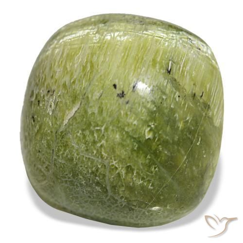 Opale naturale verde da 19,28 ct, taglio a cuscino, opaco