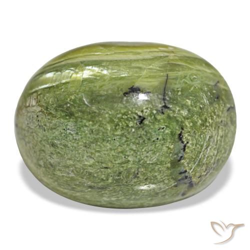 Opale naturale verde da 12,06 ct, taglio ovale, opaco