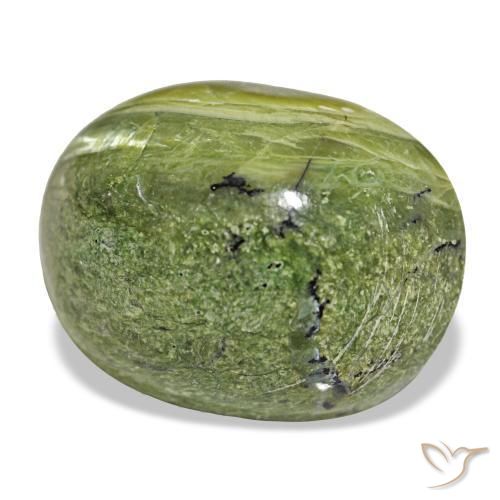 Opale naturale verde da 12,06 ct, taglio ovale, opaco