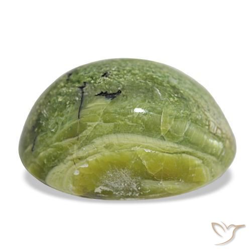 Opale naturale verde da 12,06 ct, taglio ovale, opaco