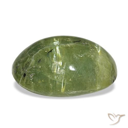 Opale naturale verde da 3,42 ct, taglio ovale, opaco