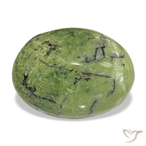 Opale naturale verde da 5,72 ct, taglio ovale, opaco