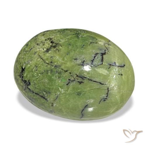 Opale naturale verde da 5,72 ct, taglio ovale, opaco