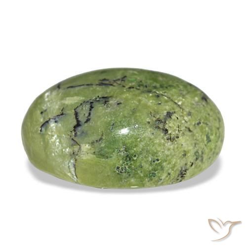 Opale naturale verde da 5,72 ct, taglio ovale, opaco