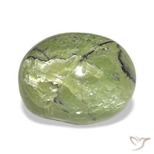 Opale naturale verde da 5,40 ct, taglio ovale, opaco