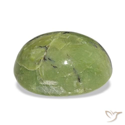 Opale naturale verde da 5,40 ct, taglio ovale, opaco