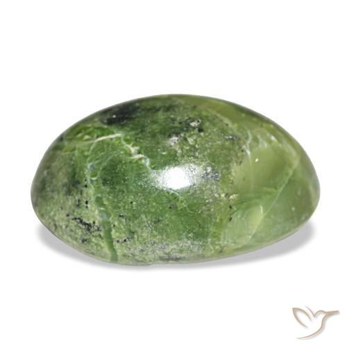 Opale naturale verde da 9,74 ct, taglio ovale, opaco