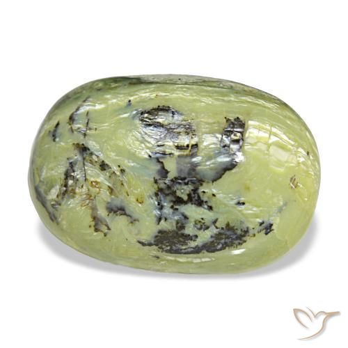 Opale naturale verde da 9,57 ct, taglio ovale, opaco