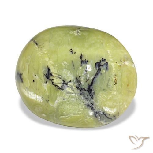 Opale naturale verde da 8,96 ct, taglio ovale, opaco