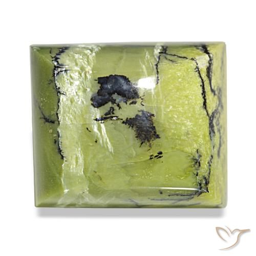 Opale naturale verde da 21,06 ct, baguette, opaco