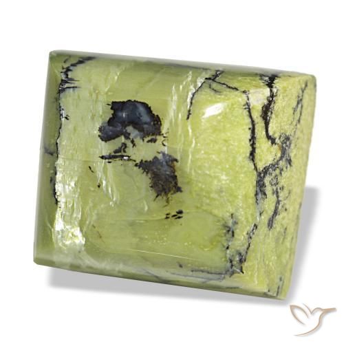 Opale naturale verde da 21,06 ct, baguette, opaco