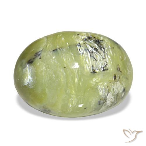 Opale naturale verde da 6,67 ct, taglio ovale, opaco