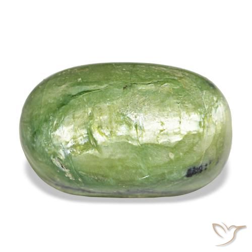 Opale naturale verde da 11,06 ct, taglio ovale, opaco