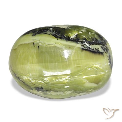 Opale naturale verde da 17,06 ct, taglio ovale, opaco