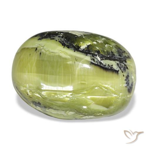 Opale naturale verde da 17,06 ct, taglio ovale, opaco