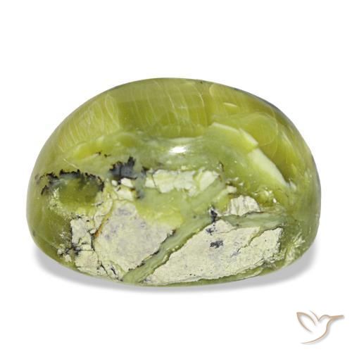 Opale naturale verde da 17,06 ct, taglio ovale, opaco