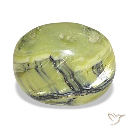 Opale naturale verde da 6,94 ct, taglio ovale, opaco