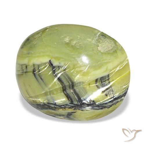 Opale naturale verde da 6,94 ct, taglio ovale, opaco