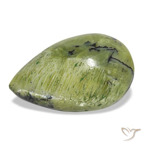 Opale naturale verde da 6,21 ct, taglio a pera, opaco