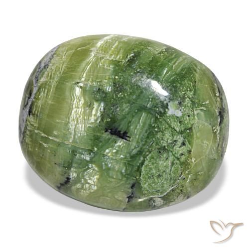 Opale naturale verde da 27,02 ct, taglio a cuscino, opaco