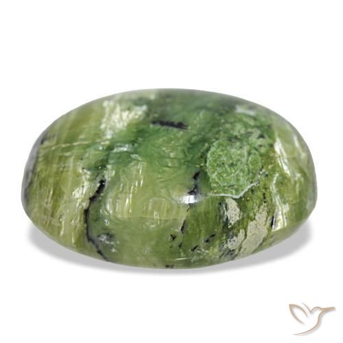 Opale naturale verde da 27,02 ct, taglio a cuscino, opaco