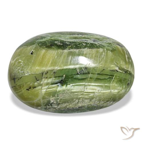 Opale naturale verde da 22,11 ct, taglio ovale, opaco