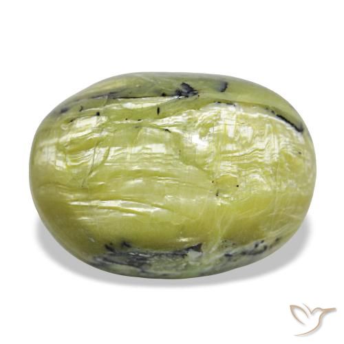 Opale naturale verde da 11,66 ct, taglio ovale, opaco