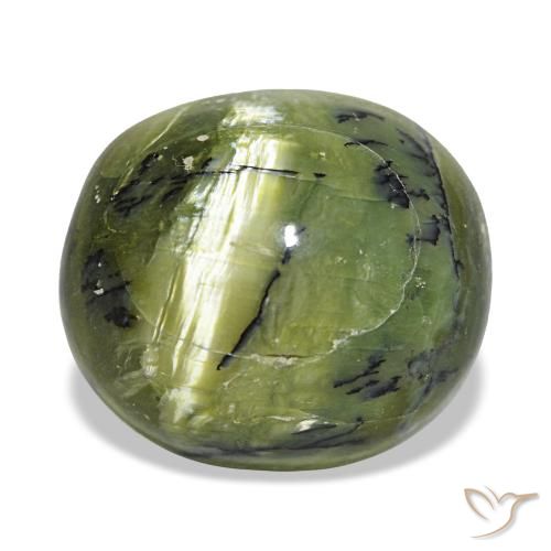 Opale naturale verde da 9,32 ct, taglio ovale, opaco
