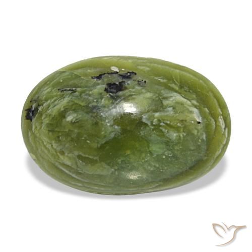 Opale naturale verde da 8,71 ct, taglio ovale, opaco