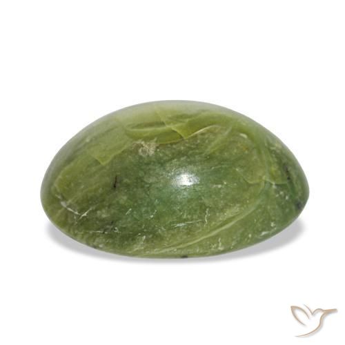Opale naturale verde da 1,90 ct, taglio ovale, opaco