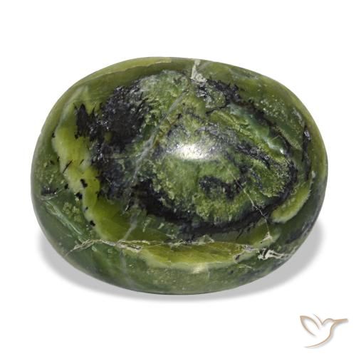 Opale naturale verde da 8,91 ct, taglio ovale, opaco