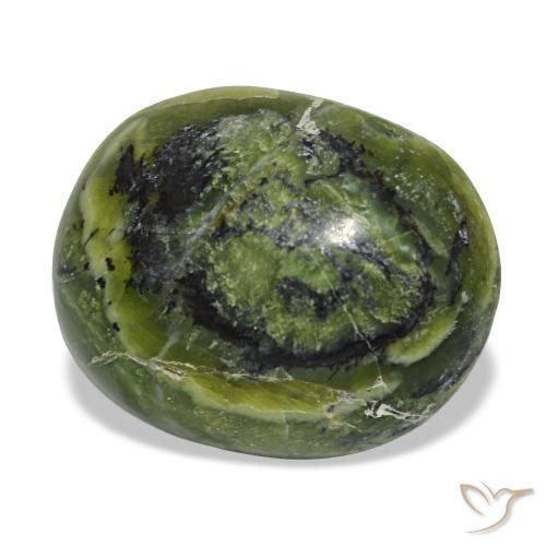 Opale naturale verde da 8,91 ct, taglio ovale, opaco