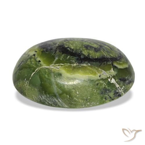 Opale naturale verde da 8,91 ct, taglio ovale, opaco