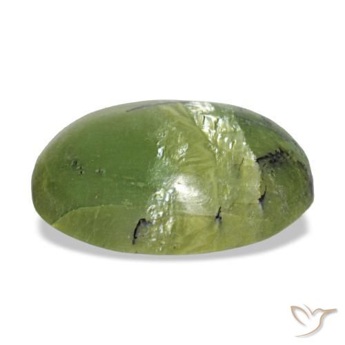 Opale naturale verde da 4,21 ct, taglio ovale, opaco