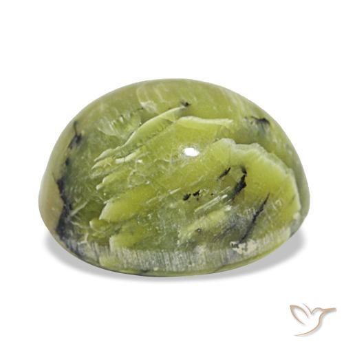 Opale naturale verde da 5,43 ct, taglio ovale, opaco