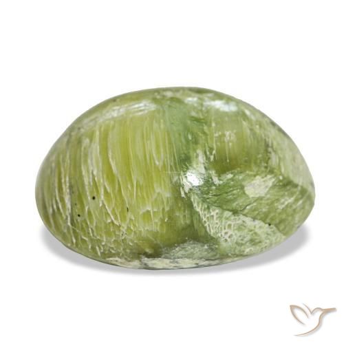 Opale naturale verde da 7,16 ct, taglio ovale, opaco