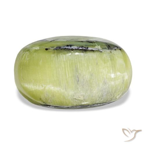 Opale naturale verde da 4,62 ct, taglio ovale, opaco
