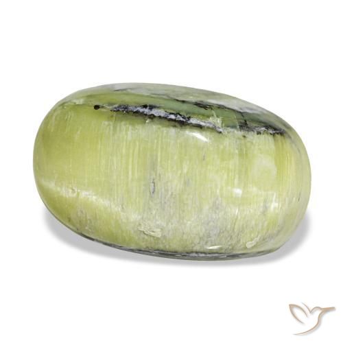 Opale naturale verde da 4,62 ct, taglio ovale, opaco