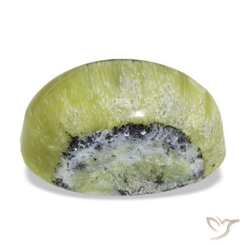 Opale naturale verde da 4,62 ct, taglio ovale, opaco