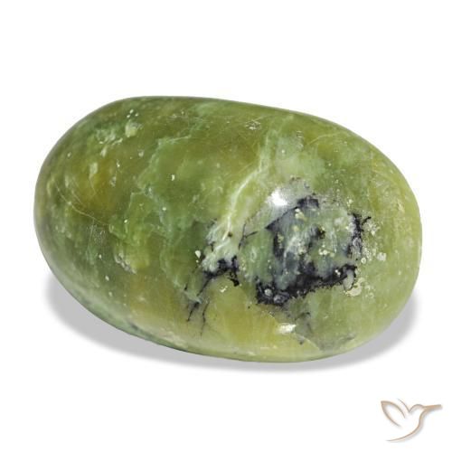 Opale naturale verde da 16,97 ct, taglio ovale, opaco